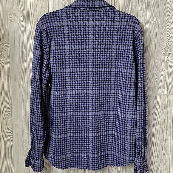 Express Blue Plaid Button Down Long Sleeve Flannel Shirt Mens Size Medium NWT - Picture 6 of 10